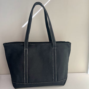 CfE Large canvas boat tote - charcoal