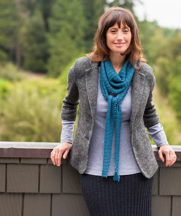 Churchmouse Racing Raindrops Scarf Pattern