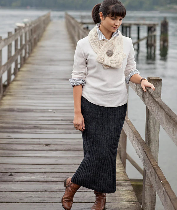 Churchmouse Reversible Cable Neck Wrap & Scarf Pattern