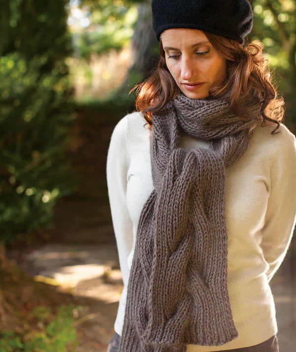 Churchmouse Reversible Cable Neck Wrap & Scarf Pattern