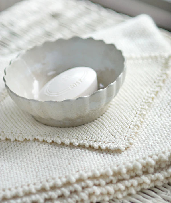 Churchmouse Picot-Edge Baby Blanket & Washcloth Pattern