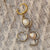 stitch marker earrings gold and silver
