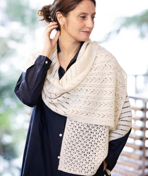 Churchmouse Lace Sampler Scarf Pattern