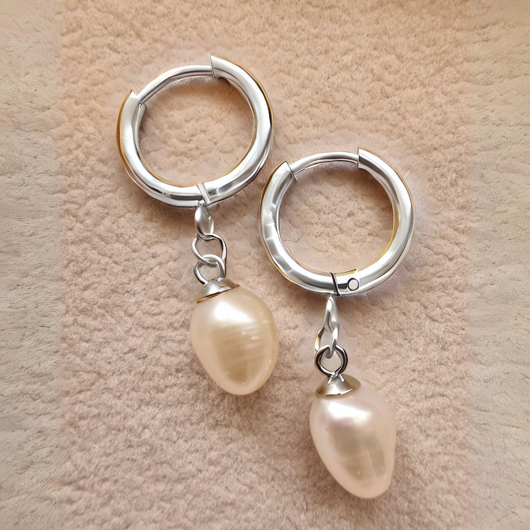 Stitch Marker Earrings-Pearls