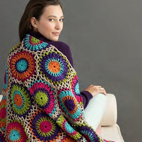 Koko Noro crocheted blanket 