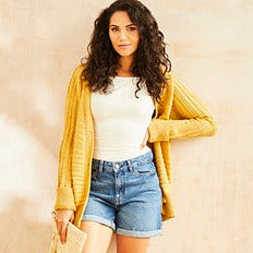 Rowan Mode collection six  Oyster cardigan