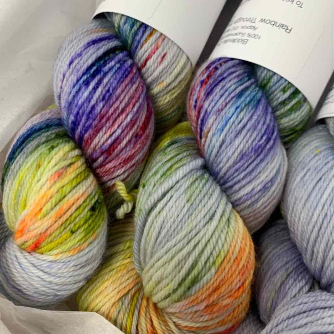 Rainbow Through the Clouds hat kit