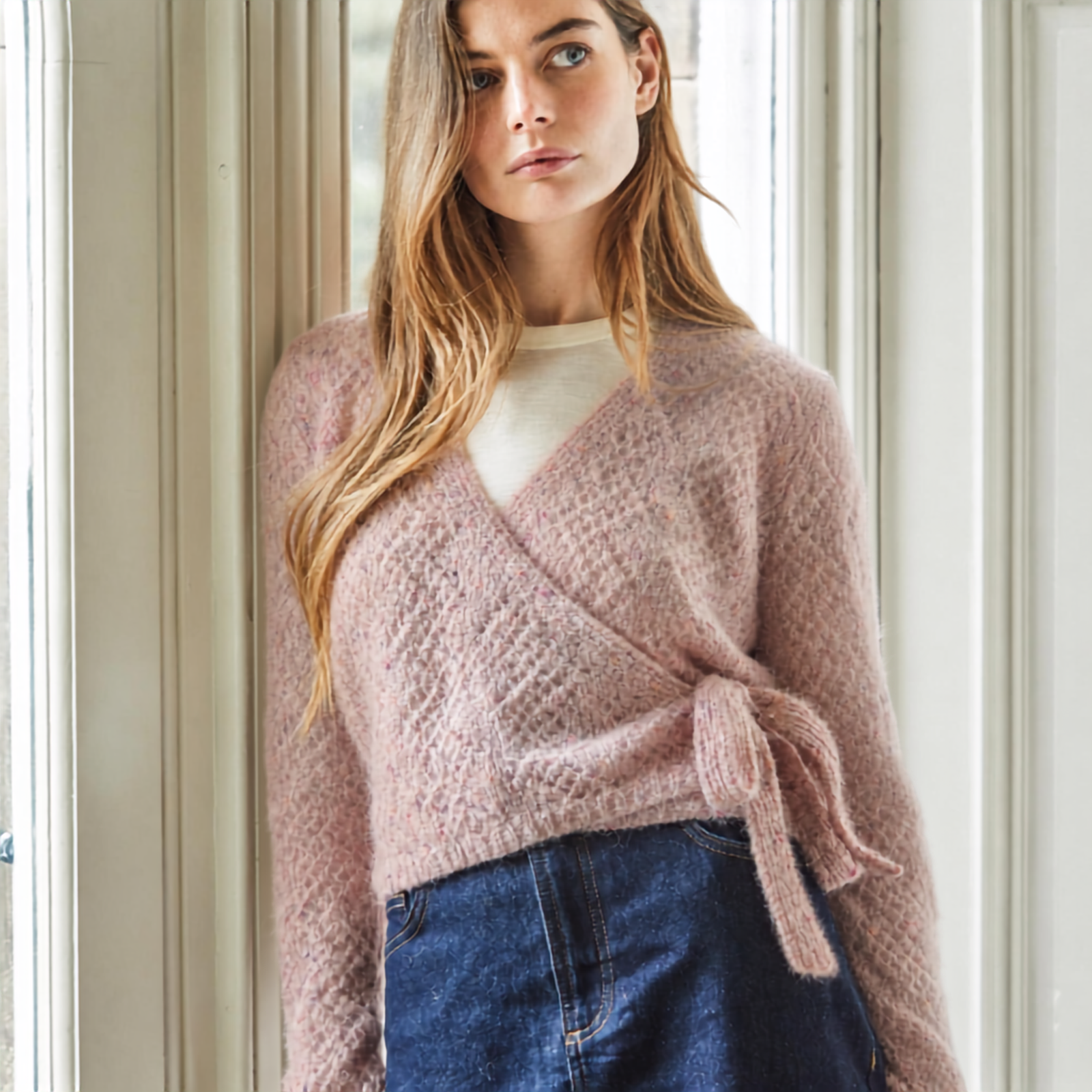 Lilas Cardigan Kit – Rowan Fine Tweed Haze