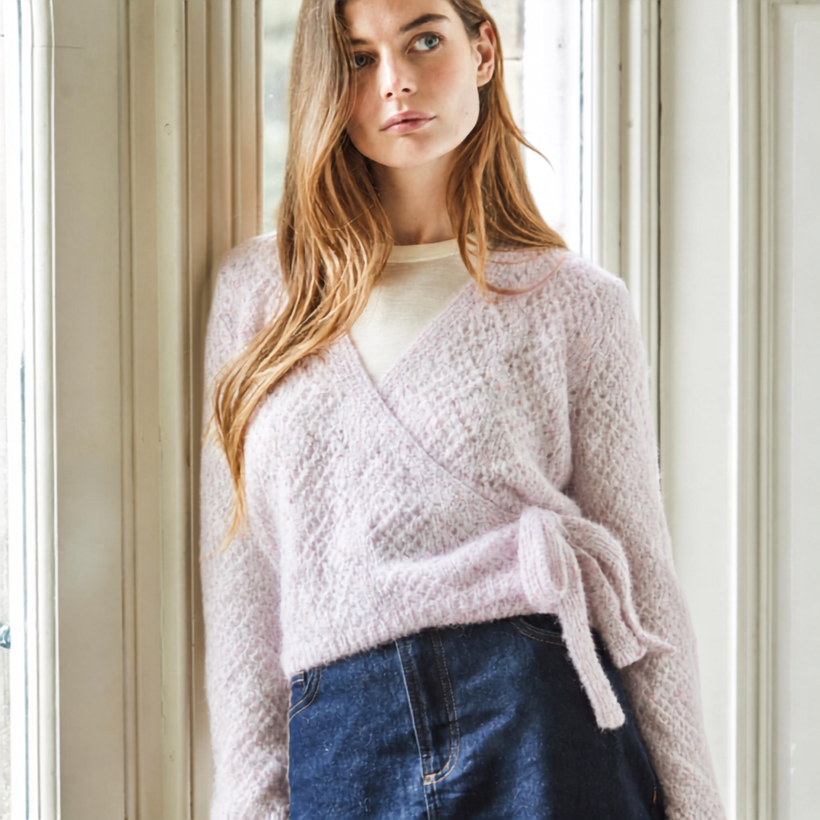 Lilas Cardigan Kit – Rowan Fine Tweed Haze