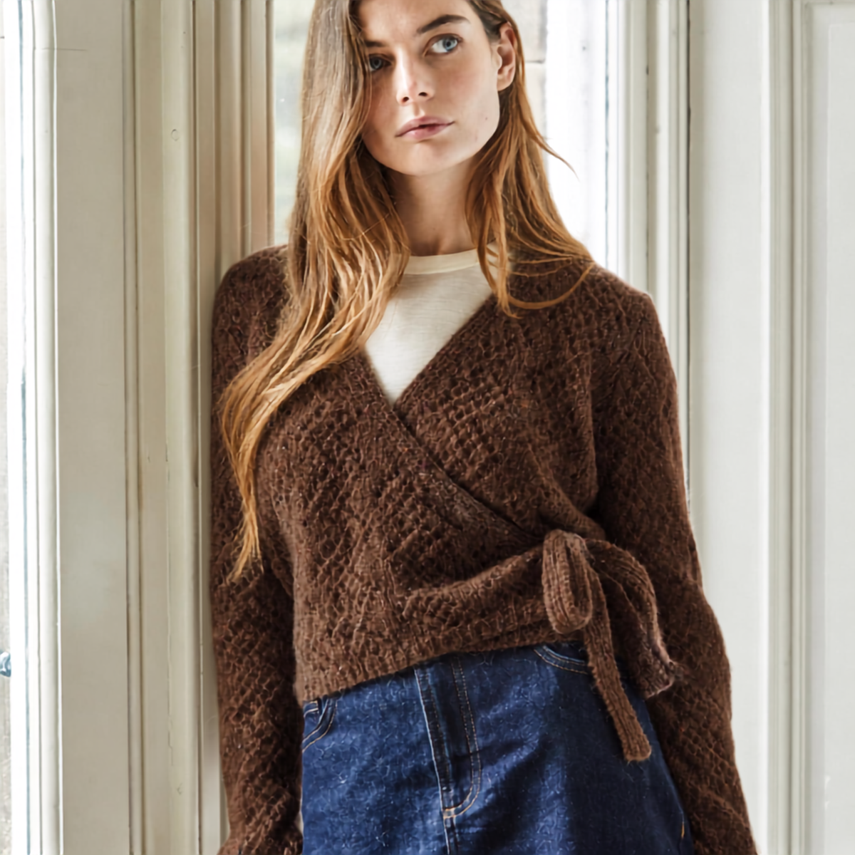 Lilas Cardigan Kit – Rowan Fine Tweed Haze
