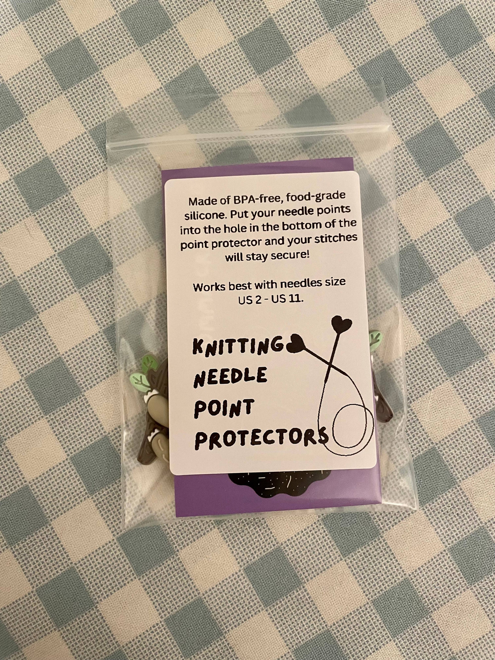 Knitting Needle Point Protectors Iced Coffee Tea
