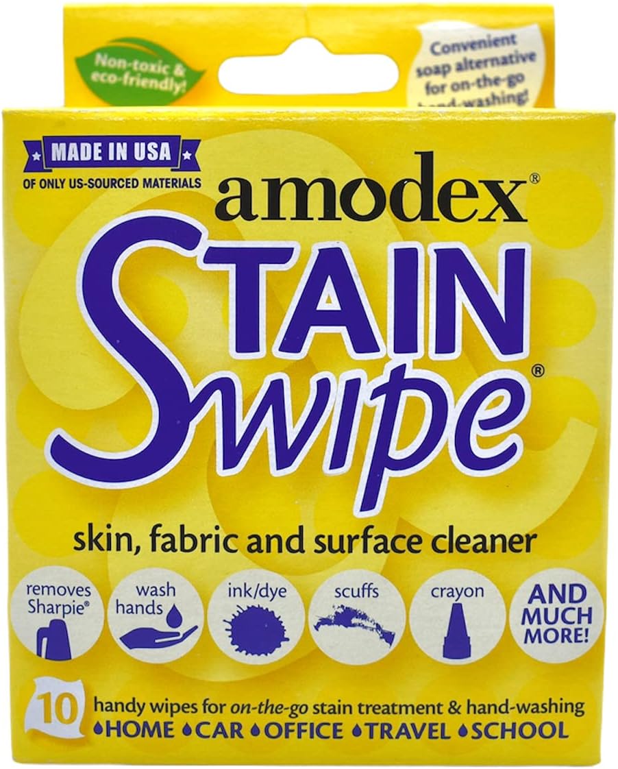 Amodex Stain Swipe Surface Cleaner Towelettes 10/Pkg