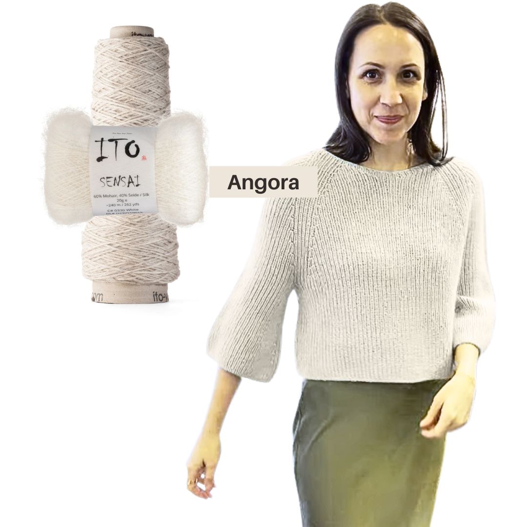 Kiki Bell-sleeved Sweater Kit - Angora