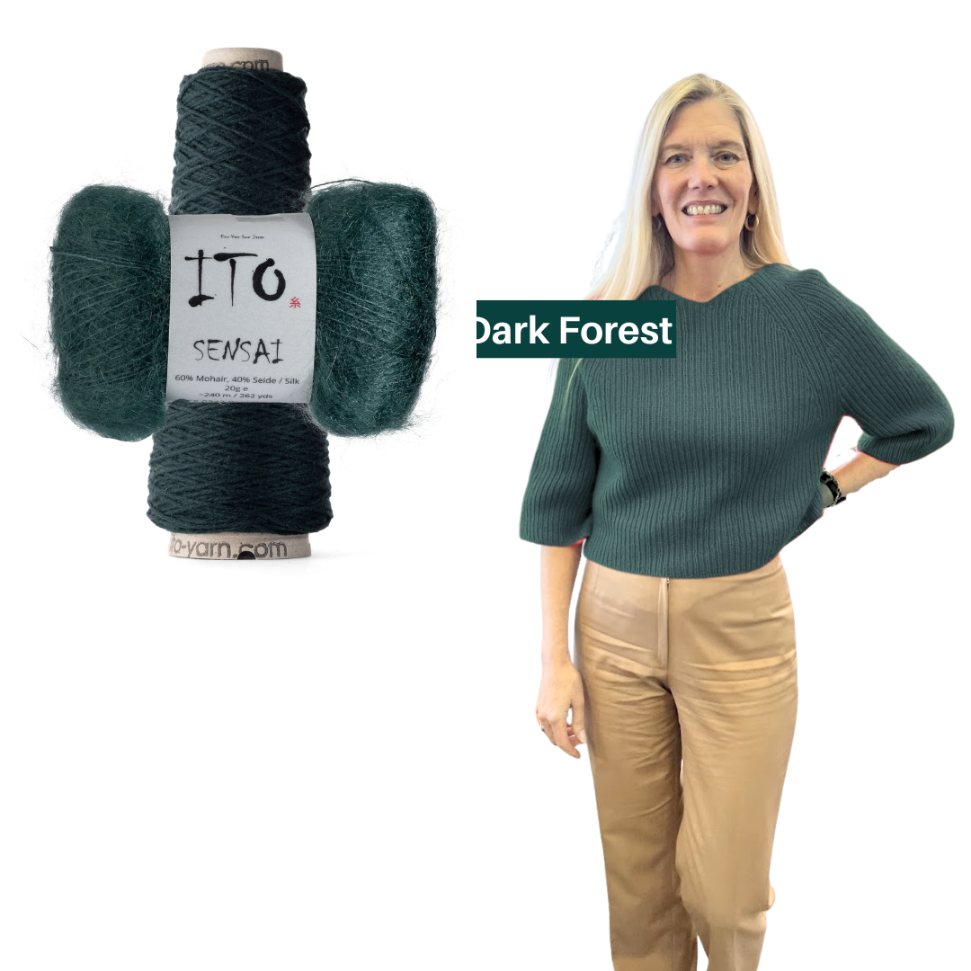 Kiki Bell-Sleeved Sweater Kit- Dark Forest
