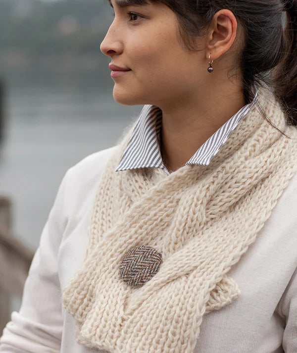 Churchmouse Reversible Cable Neck Wrap & Scarf Pattern