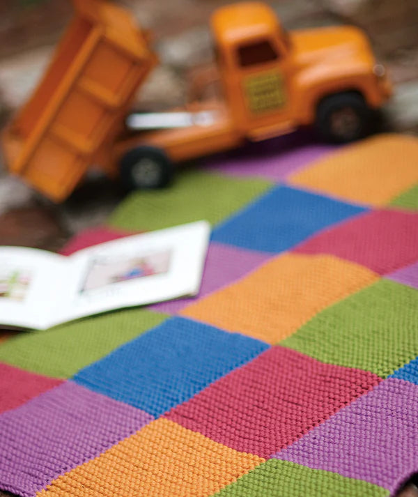 Churchmouse Garter Blocks Baby Blanket Pattern