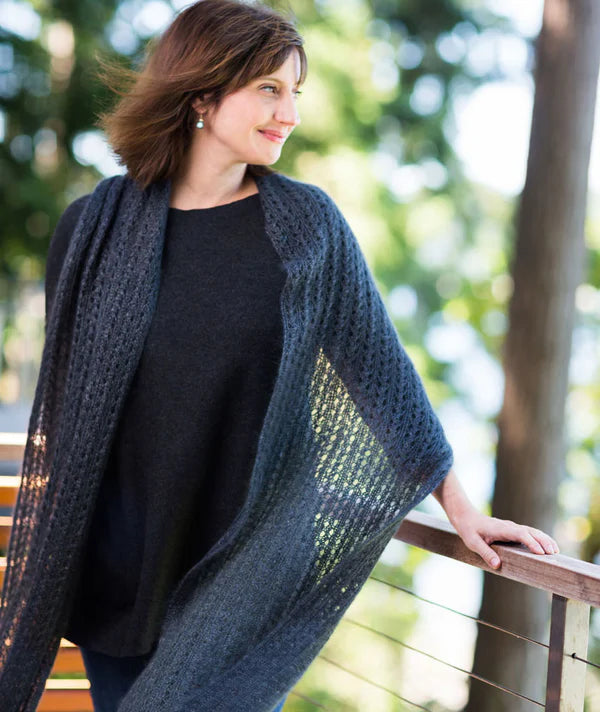 Churchmouse Ribbed Lace Scarf Pattern