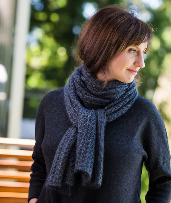 Churchmouse Ribbed Lace Scarf Pattern