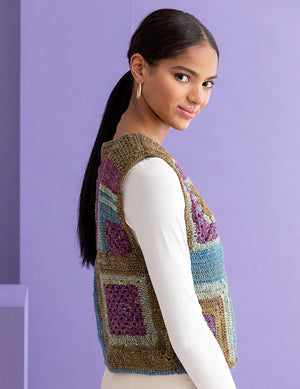 Noro 4-Squared Crochet Vest Kit