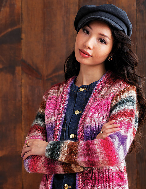 Noro Flourish Cabled Cardigan Pattern