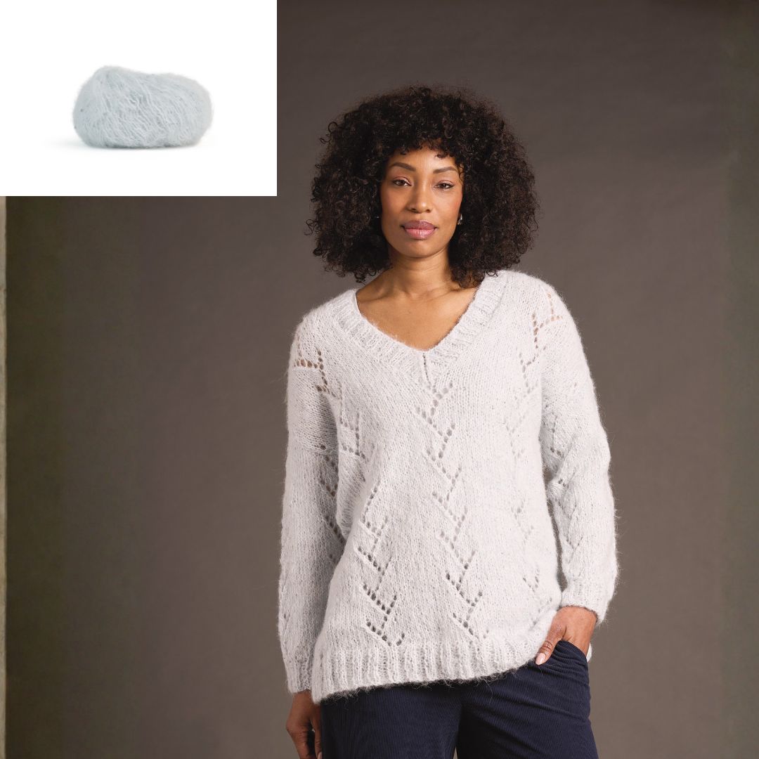 rowan Alpaca Sparkle pullover Paget kit Arctic