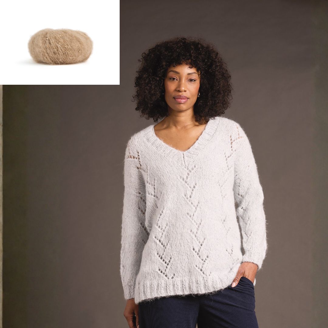 rowan Alpaca Sparkle pullover Paget kit Camel