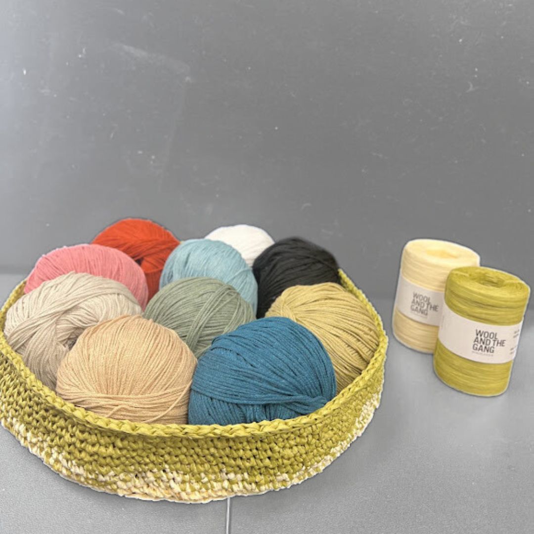 Raffia Basket Kit - crochet