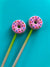 Pink Donut Knitting Needle Point Caps Stocking Stuffers Gift