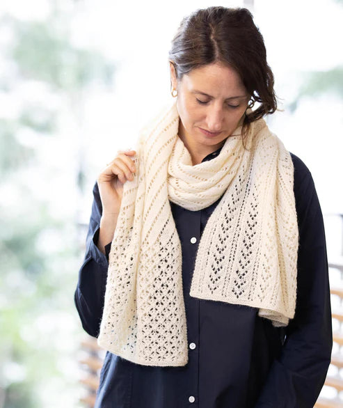 Churchmouse Lace Sampler Scarf Pattern