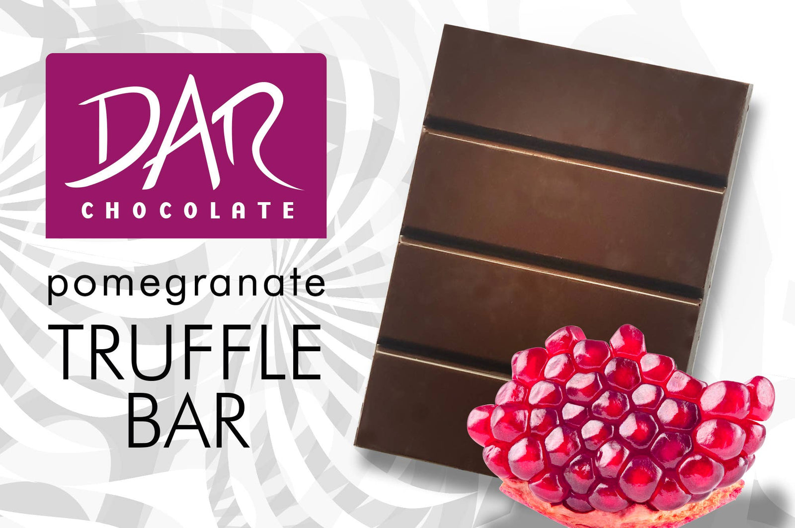 Truffle - Pomegranate Chocolate  Bar - Vegan