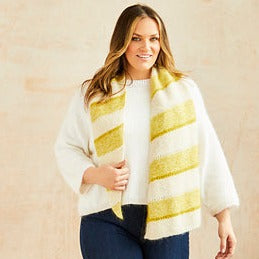 Rowan Mode collection six Mood striped shawl