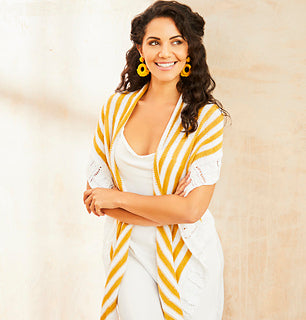 Rowan Mode collection six Pecan striped wrap