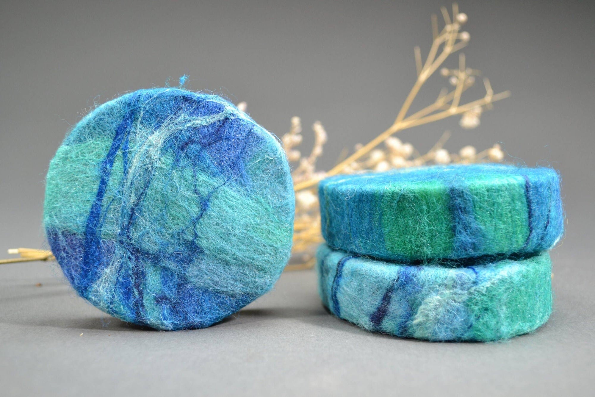 Goat's Milk Felted Soap - Aquamarine