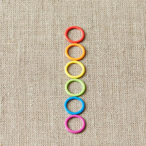 Cocoknits Colored Ring Stitch Markers --Large