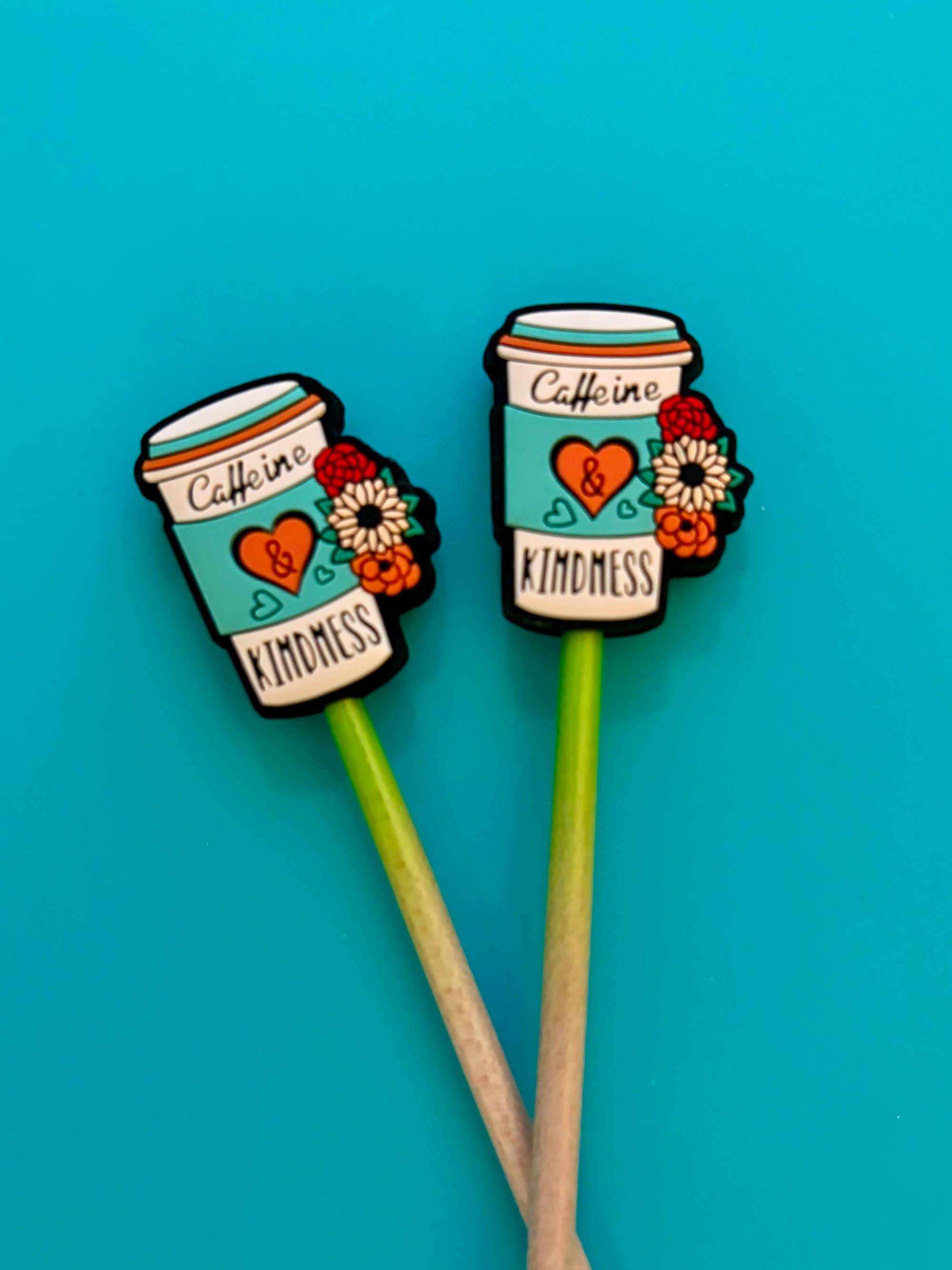 Coffee Needle Point Protectors Caffeine & Kindness