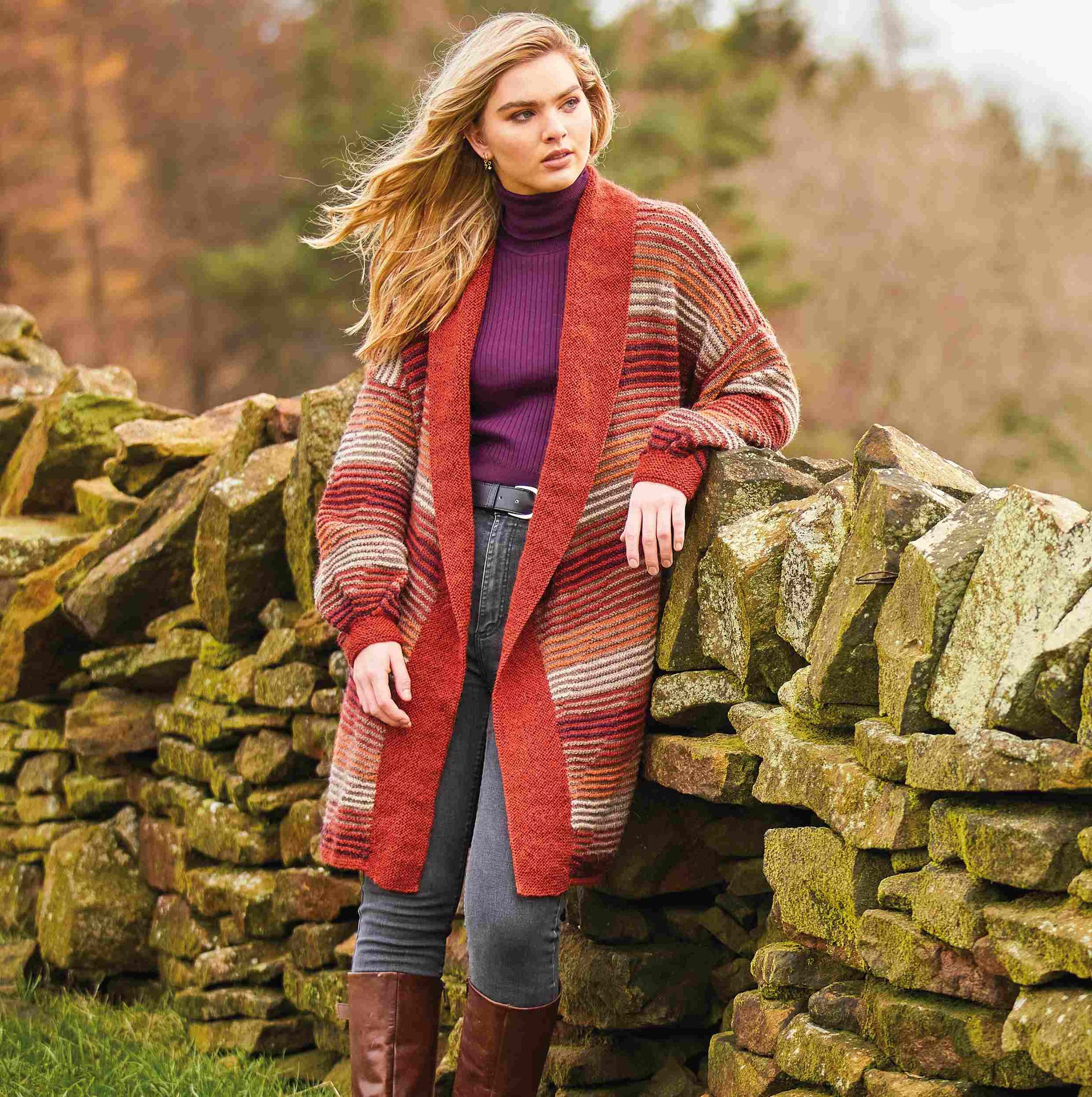 Rowan Strata Belted Cardigan Kit
